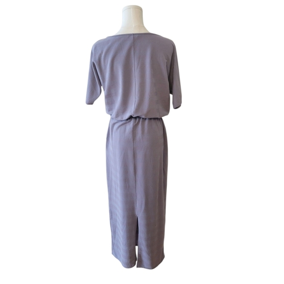 Garnet Hill Gray Subtle Stripe Midi Dress Size XS - Picture 5 of 6